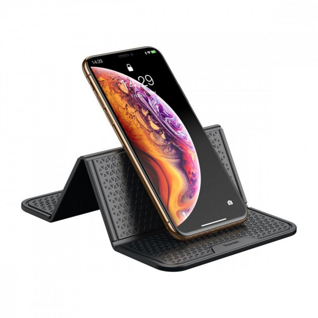 Автодержатель Baseus Folding Bracket Antiskid Pad black Автодержатель Baseus Folding Bracket Antiskid Pad black