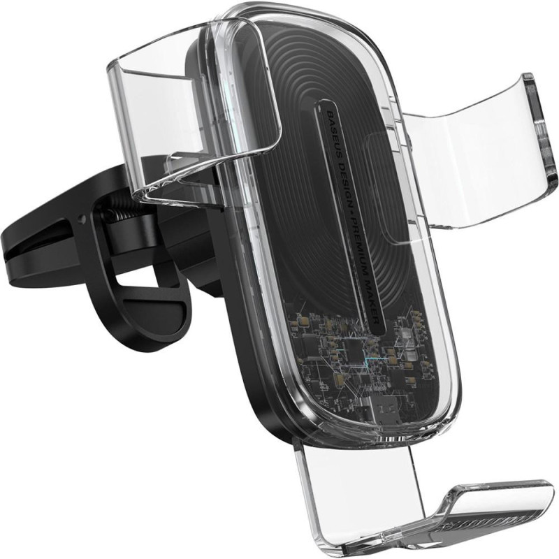 Автодержатель с Беспроводной Зарядкой Baseus Explore Gravity Car Mount 15W Crystal Автодержатель с Беспроводной Зарядкой Baseus Explore Gravity Car Mount 15W Crystal