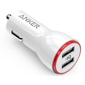 Автомобильное зарядное устройство ANKER PowerDrive 2 24W + micro USB 0.9m white