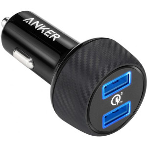 АЗУ ANKER PowerDrive - 2 Quick Charge 3.0 Ports V3 black (A2228H11)