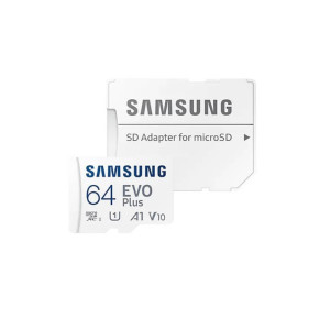 Карта памяти Samsung 64 GB microSDXC Class 10 UHS-I U1 V10 A1 EVO Plus + SD Adapter MB-MC64KA