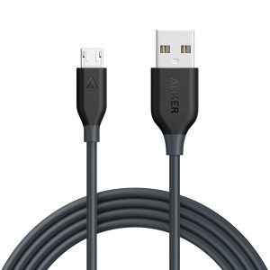 Кабель ANKER Powerline Micro USB - 3.0m V3 (A8134H11) space gray