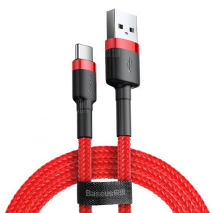 Кабель Baseus Cafule Type-C Cable 3A (0.5m) red