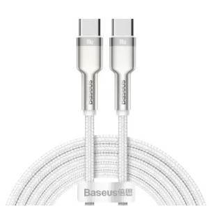 Кабель Baseus Cafule Metal Type-C to Type-C 100W (1m) (white)