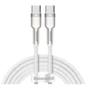 Кабель Baseus Cafule Metal Type-C to Type-C 100W (2m) (white)