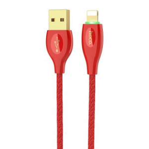Hoco U43 Ceramic Lightning Cable 1.2m red