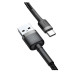 Кабель USB Type-C Baseus USB Кабель USB-C Cafule 1m Grey/Black (CATKLF-BG1)
