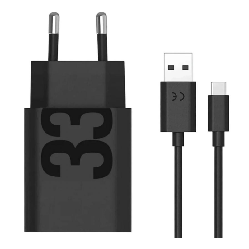 Зарядний пристрій Motorola TurboPower 33 Wall Charger Black Type-C cable (PG38C06448)