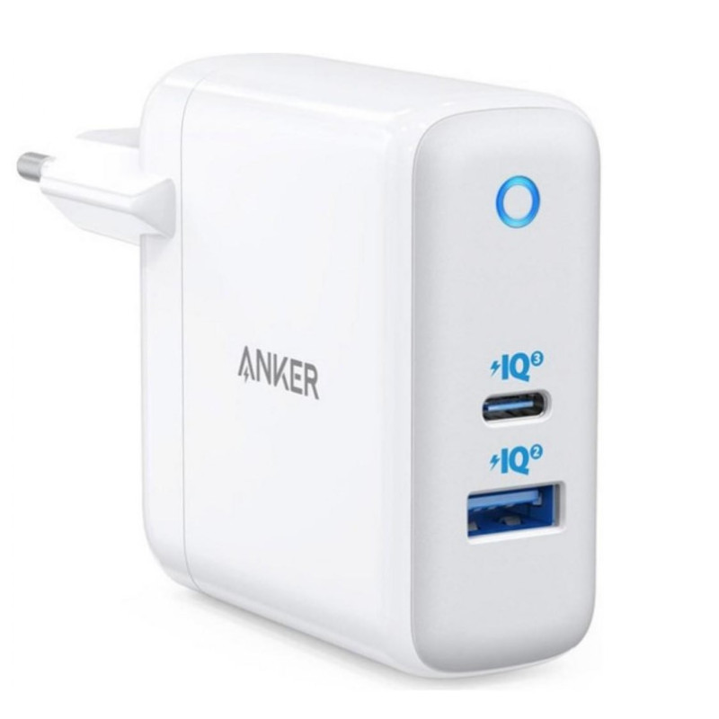 Мережевий зарядний пристрій Anker PowerPort+ Atom III 45W USB-C+15W USB-A White (A2322G21)