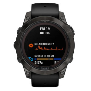 Смарт-часы Garmin Fenix 7 Pro Sapphire Solar Carbon G. DLC Tit. with Black Band (010-02777-10/11/54)