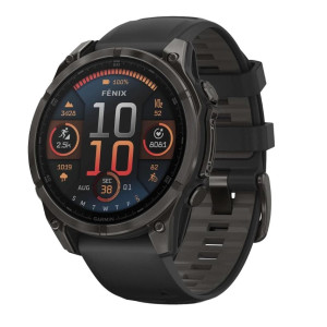 Смарт-годинник Garmin Fenix 8 47mm AMOLED Sapphire Carbon Gray DLC Titanium w. Black/Pebble Gray B. (010-02904-20/21/29)