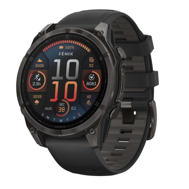 Смарт-годинник Garmin Fenix 8 47mm AMOLED Sapphire Carbon Gray DLC Titanium w. Black/Pebble Gray B. (010-02904-20/21/29) Смарт-годинник Garmin Fenix 8 47mm AMOLED Sapphire Carbon Gray DLC Titanium w. Black/Pebble Gray B. (010-02904-20/21/29)