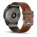 Смарт-годинник Garmin Fenix 7X Sapphire Solar Titanium w. Chestnut Leather Band (010-02541-19)