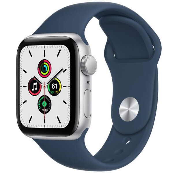 Смарт-часы Apple Watch SE GPS 40mm Silver Aluminum Case w. Abyss Blue S. Band (MKNY3)