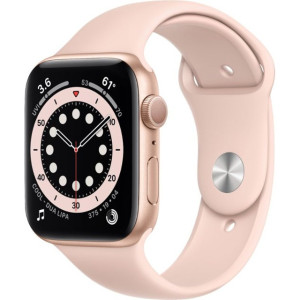 Смарт-часы Apple Watch Series 6 GPS 44mm Gold Aluminum Case w. Pink Sand Sport B. (M00E3)