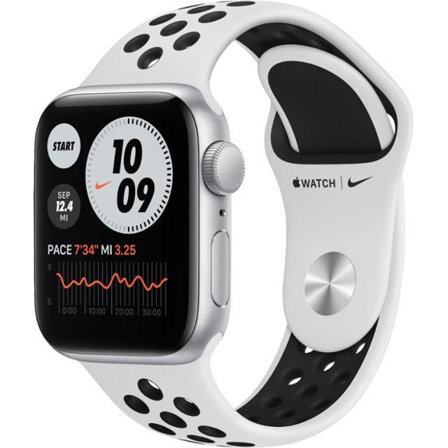 Смарт-часы Apple Watch Nike SE GPS 44mm Silver Aluminum Case w. Pure Platinum/Black Nike Sport B. (MYYH2)