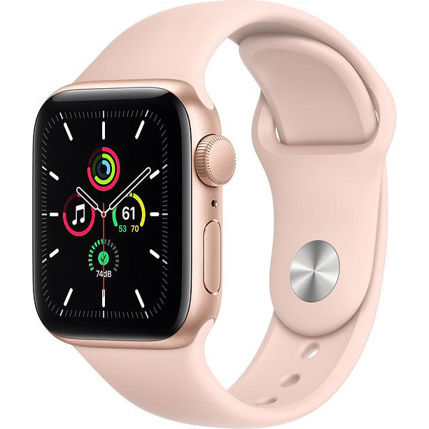 Смарт-часы Apple Watch SE GPS 44mm Gold Aluminum Case w. Pink Sand Sport B. (MYDR2)