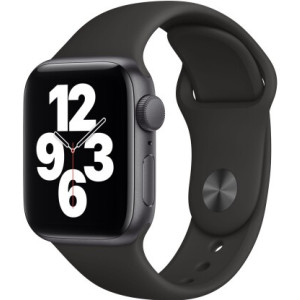 Смарт-часы Apple Watch SE GPS 40mm Space Gray Aluminum Case w. Black Sport B. (MYDP2)