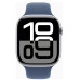 Смарт-годинник Apple Watch Series 10 GPS 46mm Silver Alu. Case w. Denim Sport Band - S/M (MWWL3)