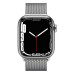 Смарт-годинник Apple Watch Series 7 GPS +Cellular 45mm Silver Stainless Steel Case with Silver Milanese Loop (MKJE3)