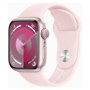 Смарт-годинник Apple Watch Series 9 GPS 45mm Pink Aluminum Case with Light Pink Sport Band (M/L) (MR9T3)