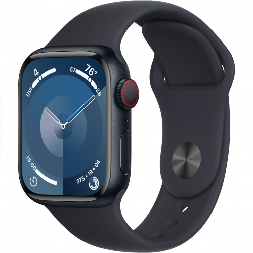 Смарт-годинник Apple Watch Series 9 GPS + Cellular 45mm Midnight Alu. Case w. Midnight S. Band - M/L (MRMD3)