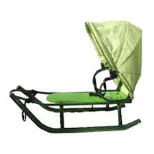 Санки Anmar Active (рег.ручка+капюшон) зелений