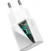 Мережевий зарядний пристрій Baseus Super Silicone PD Charger 20W Type-C White (CCSUP-B02)