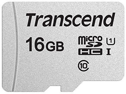 Карта памяти TRANSCEND microSDHC 300S 16GB UHS-I U1 no ad