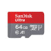Карта памяти SANDISK microSDXC 64GB Ultra A1 C10 UHS-I 100MB/s+SD