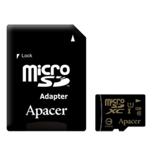 Карта памяти Apacer 128 GB microSDXC Class 10 UHS-I + SD adapter (AP128GMCSX10U1-R)