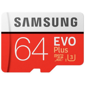 Карта памяти SAMSUNG microSDXC 64GB EVO PLUS UHS-I U3 (R100, W60MB/s)