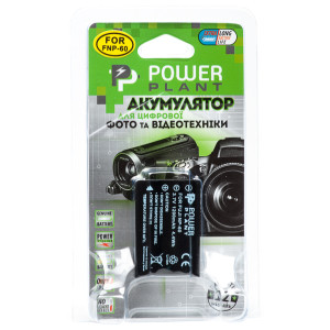 Акумулятор PowerPlant Fuji NP-60, SB-L1037, SB-1137, D-Li12, NP-30, KLIC-5000, LI-20B 1200mAh