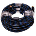 Відео кабель PowerPlant HDMI - HDMI, 25m, позолочені конектори, 1.4V, Nylon, Double ferrites