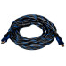 Відео кабель PowerPlant HDMI - HDMI, 7m, позолочені конектори, 1.4V, Nylon, Double ferrites