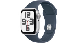 Смарт-годинник Apple Watch SE 2 GPS 40mm Silver Aluminium Case with Storm Blue Sport Band M/L (MRE23)